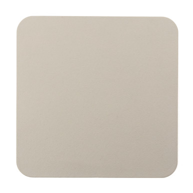 Muji Ash Grey | Recycled Leather Rectangular Coasters ‐ Set Of 4, |