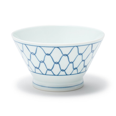Muji | Hasami Ware Porcelain Rice Bowl ‐ Mesh Pattern, Small S