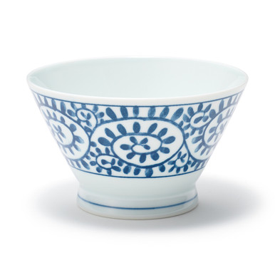 Muji | Hasami Ware Porcelain Rice Bowl ‐ Arabesque Pattern, Large
