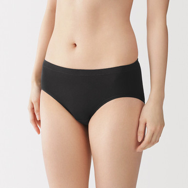 Muji Women's Dark Grey | ’S Stretch Period Bikini Briefs L