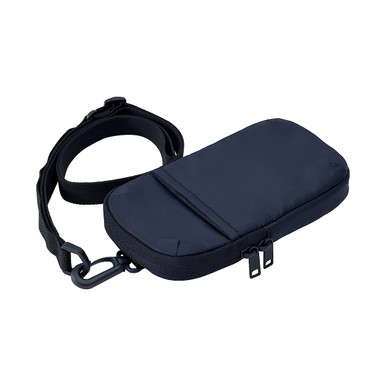 Muji Black | Parachute Cloth Gadget Case With Strap - Smartphone One Size