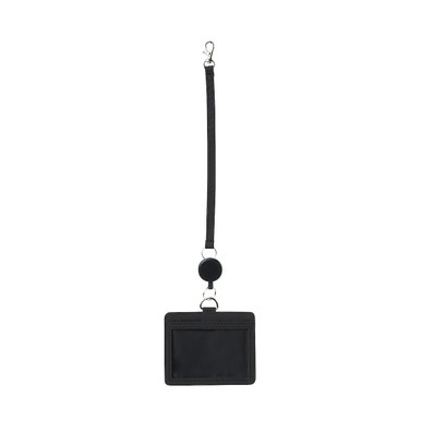 Muji Black | Card Holder With Retractable Reel One Size