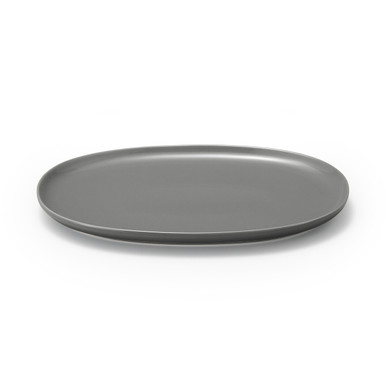 Muji Grey | Everyday Tableware Oval Plate Large |