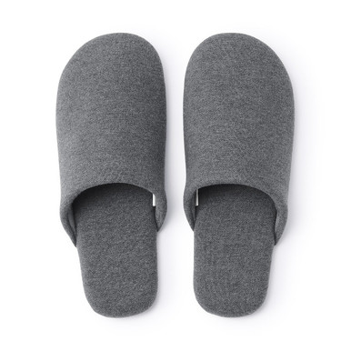 Muji Grey | Cotton Soft Mule Slippers M