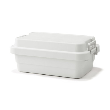 Muji White Grey | Sturdy Shallow Storage Box - Large 30 L