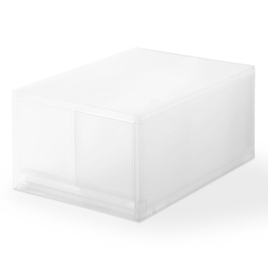Muji | 2 Drawer Desktop Storage Unit - Clear - 26 X 37 X 17.5 Cm