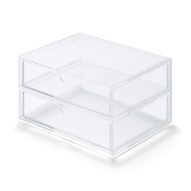 Muji | 2 Drawer Stackable Acrylic Storage Box - 17.5 X 13 X 9.5 Cm