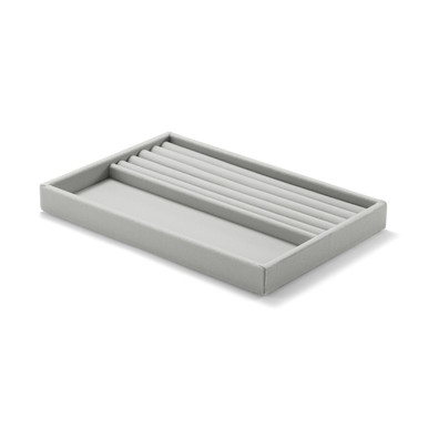 Muji Grey | Velour Jewellery Tray Insert Large ‐ Half Ring