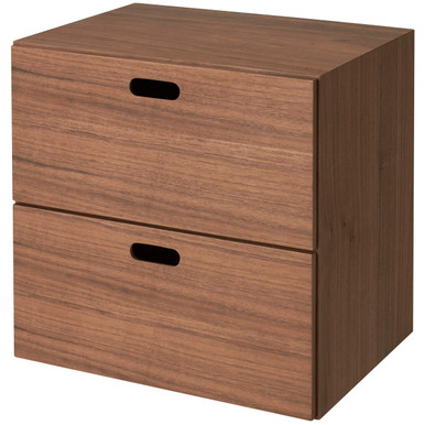 Muji Grain | Walnut Drawer Unit ‐ 2 Tier
