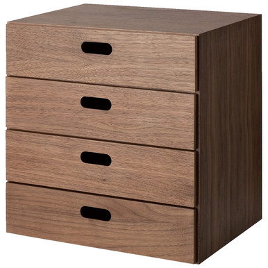 Muji Grain | Walnut Drawer Unit ‐ 4 Tier