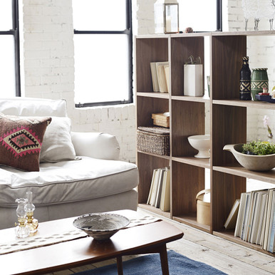 Muji Grain | Walnut Cube Shelving Unit ‐ 3 Tier