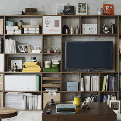 Muji Grain | Walnut Cube Shelving Unit Add On - 5 Tier