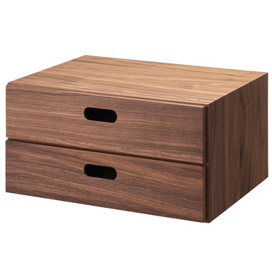 Muji Grain | Walnut Drawer Unit ‐ 2 Tier Half Height