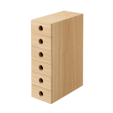 Muji | 6 Drawer Wooden Modular Desktop Storage Unit One Size