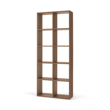 Muji Grain | Walnut Cube Shelving Unit ‐ 5 Tier, 10 Cube