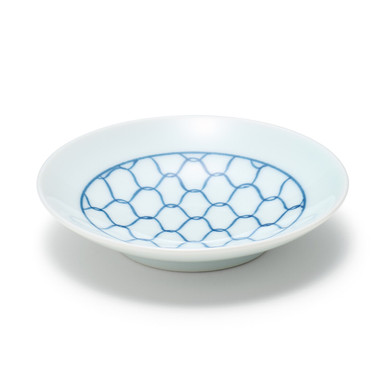 Muji | Hasami Ware Porcelain Plate ‐ Mesh Pattern, Small