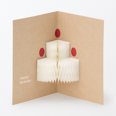 Muji | Honeycomb Paper Pop Up Card ‐ Cake One Size