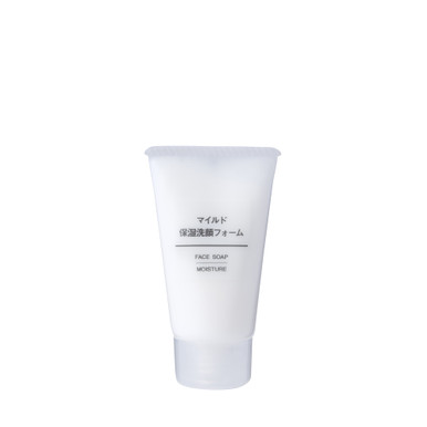 Muji Peach/White | Travel Size Face Soap ‐ Moisture 30G 30 G