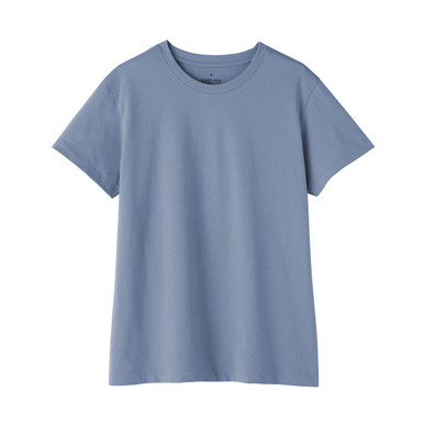Muji Women's Smoky Blue Pattern | Jersey T‐Shirt Xs