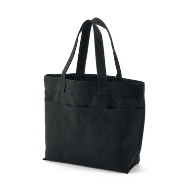 Muji Black | Cotton Canvas Wide Tote Bag One Size