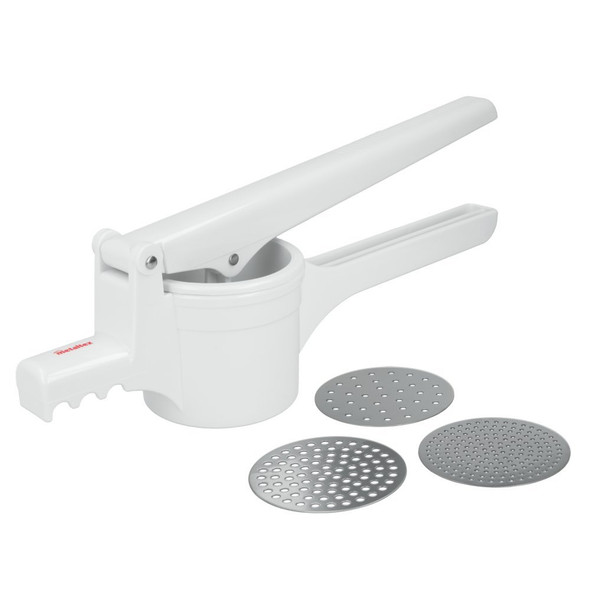 Metaltex Potato Pressy with 3 Discs, White