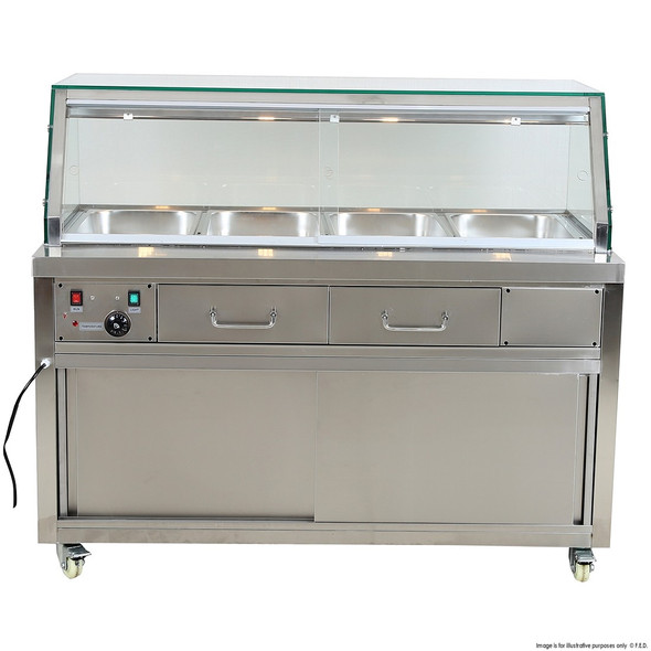 Heated Bain Marie Food Display.