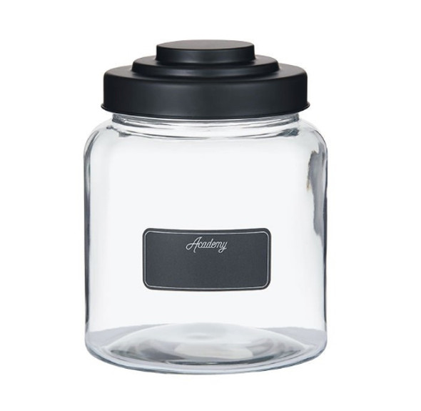 Academy Glass Display Jar w/ Blackboard Label 2.6L