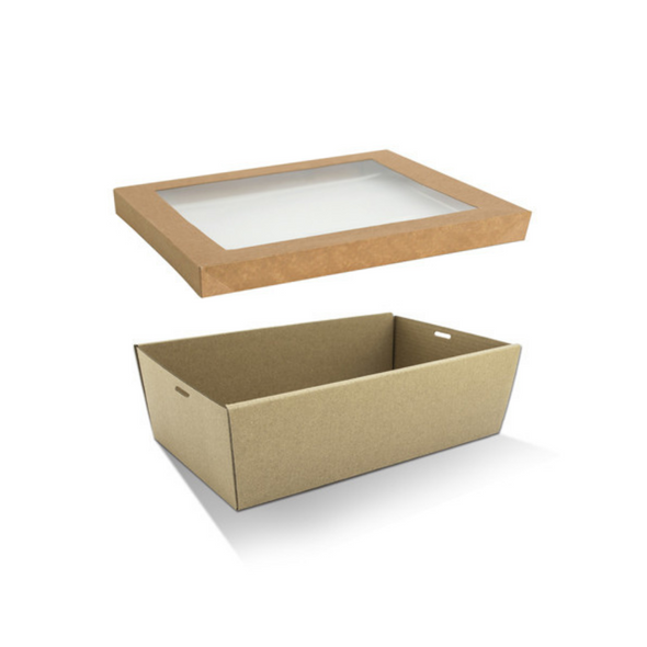 Rectangular Catering Tray and Lid - MEDIUM (360x255x80mm)