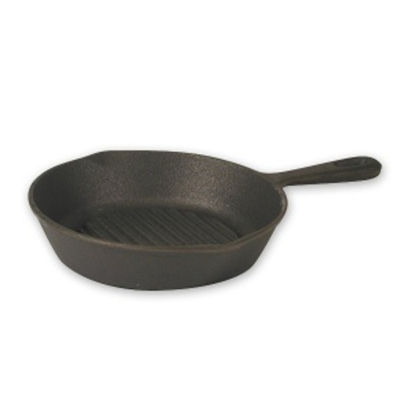 CAST SKILLET -ROUND RIBBED 200mm