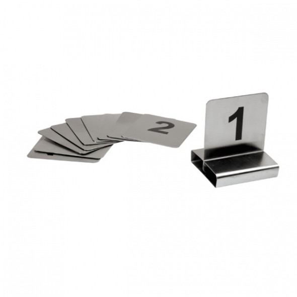 FLAT TABLE NUMBER SET-18/10, 50x50mm     1-10