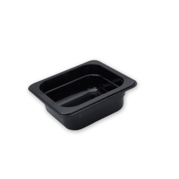 POLYCARB. FOOD PAN-1/6 SIZE, 65mm BLACK