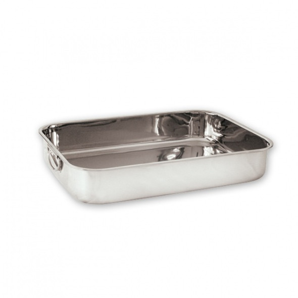 ROAST PAN -18/8, 400x305x60mm, WITH DROP HANDLES