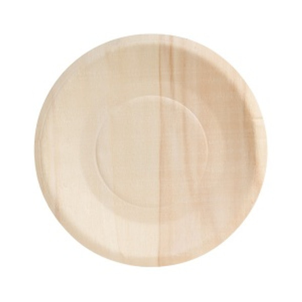 ROUND PLATE-BIO WOOD, 220mm (10 pcs/PACK)