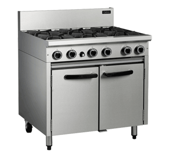 Cobra CR9D GAS RANGE STATIC OVEN - 6 BURNER -900mm.