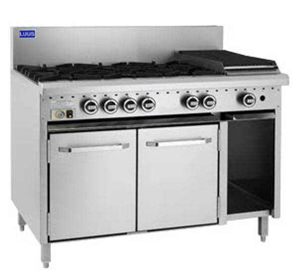 LUUS - CRO-6B3P - SIX BURNERS WITH 300 MM GRIDDLE.