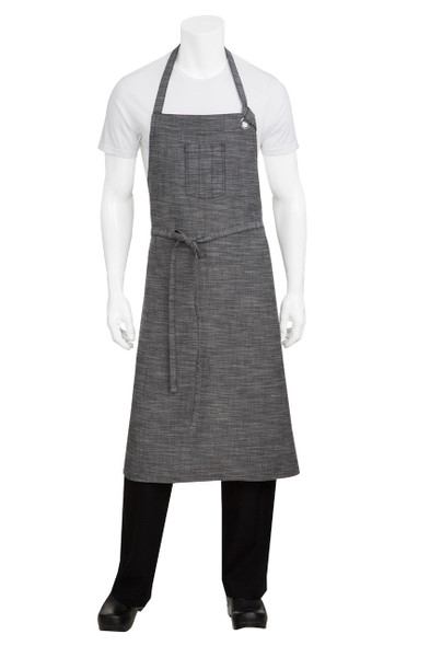 Corvallis Grey Large Bib Apron