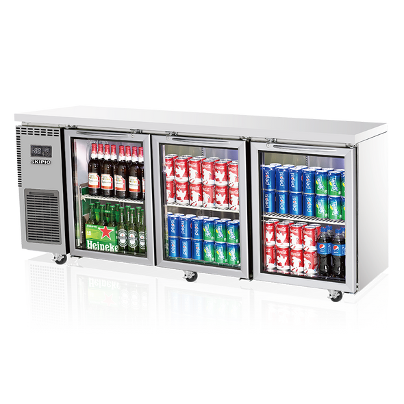 Skipio SGR18-3 - Under Counter Glass Door Refrigerator.