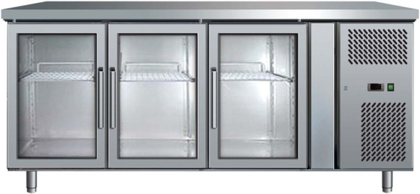 Bromic - UBC1795GD - 3 Glass Door 417L Underbench Chiller.