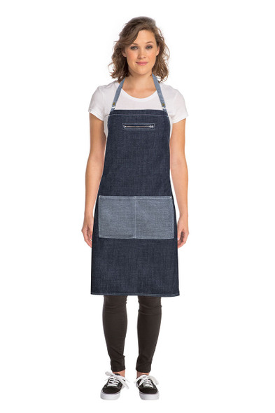 Manhattan  Blue Denim Cross Back Apron