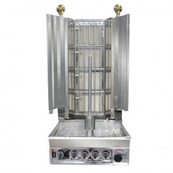 KMB4E Semi-automatic Kebab Machine Natural Gas 4 Burner.