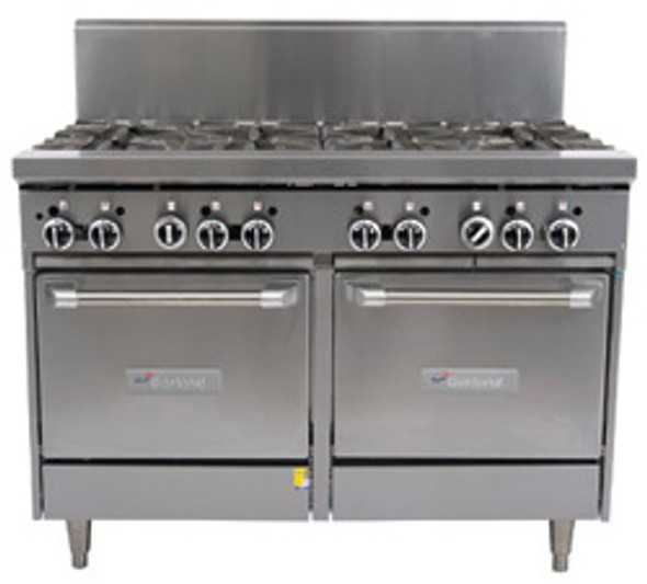 GARLAND GF48-8LL Restaurant Series Gas 8 Open Top Burners 2 Space Saver Ovens.