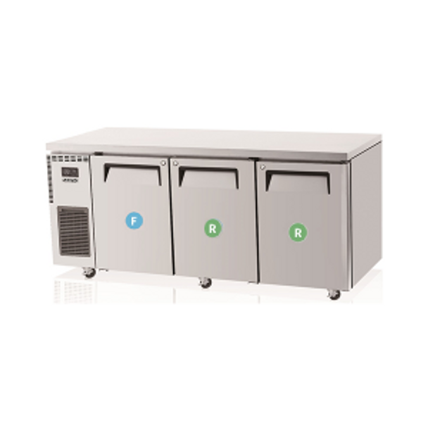 Skipio SURF18-3. Solid Doors Under Counter Chiller/Freezer.