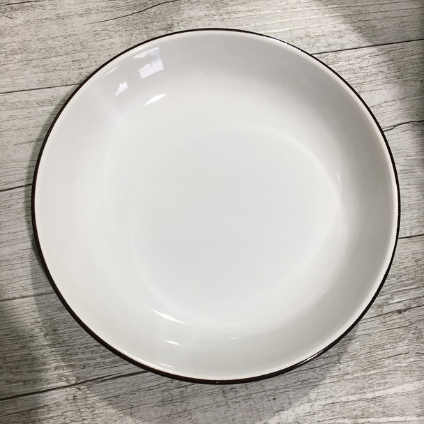 9" Rice Plate White/Blue