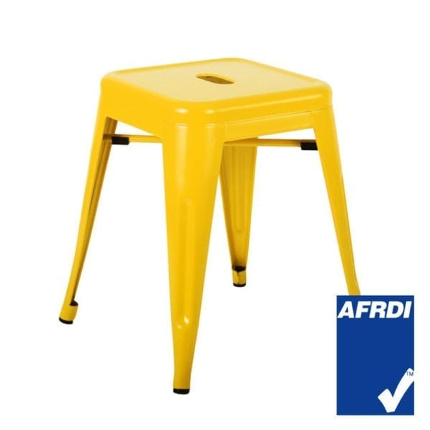 Small Tolix Stool - Yellow