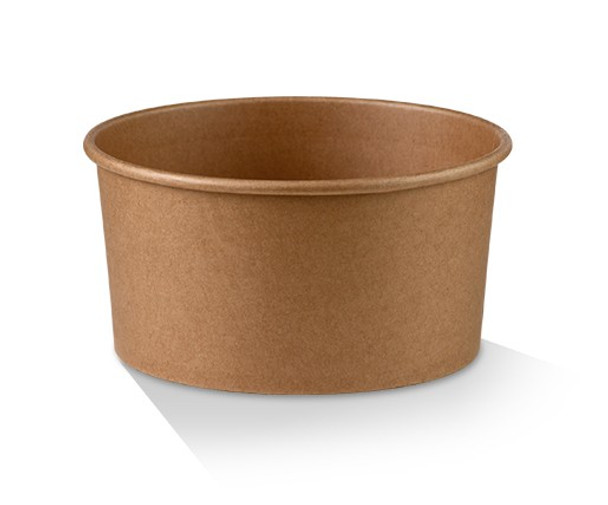 PLA Coated Kraft Salad Bowl 42oz 185x160x68mm - Box of 300