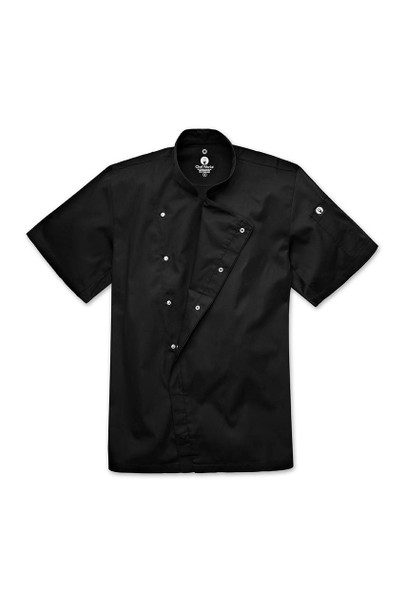 Cannes Black Press Stud Chef Jacket - SSSN-BLK