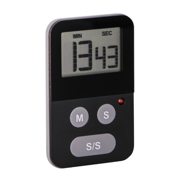 Digital Kichen Timer With Light - Black