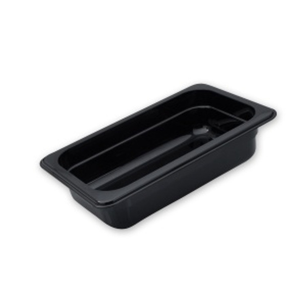 POLYCARB. FOOD PAN-1/4 SIZE, 65mm BLACK