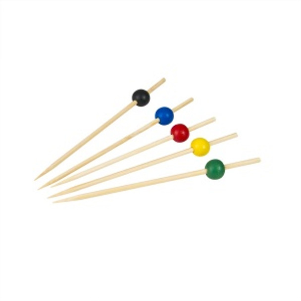 SKEWER-ASSORTED COLOURS,125mm (100pcs/PACK)