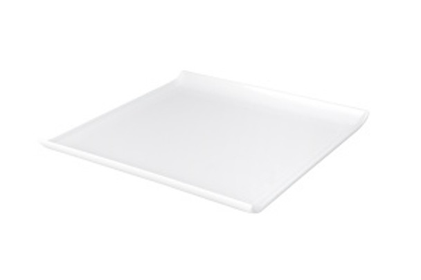 MELAMINE SQUARE PLATTER-300x300mm W/LIP  WHITE